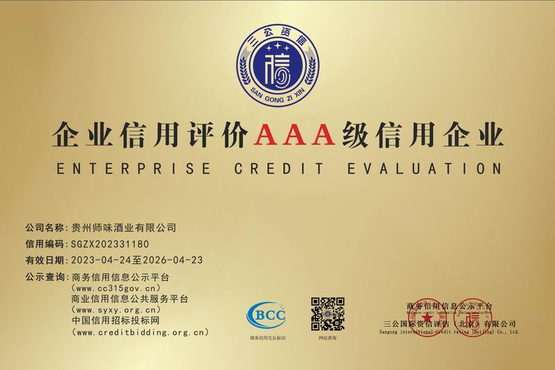 企業信用評價AAA 級信用企業